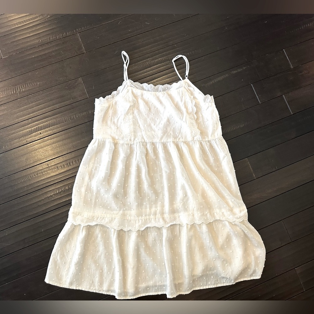 Umgee white sundress size small. Adjustable straps.